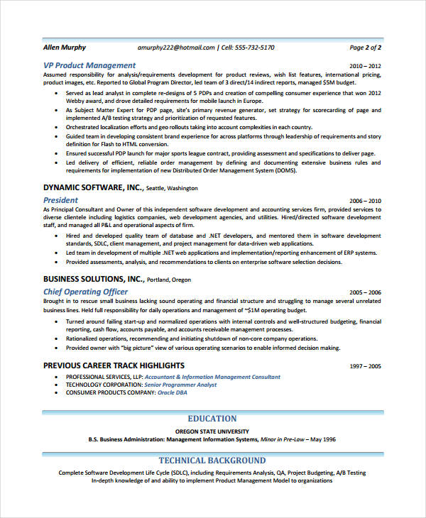 Director of Product Management Resume1 Director of Product Management Resume1