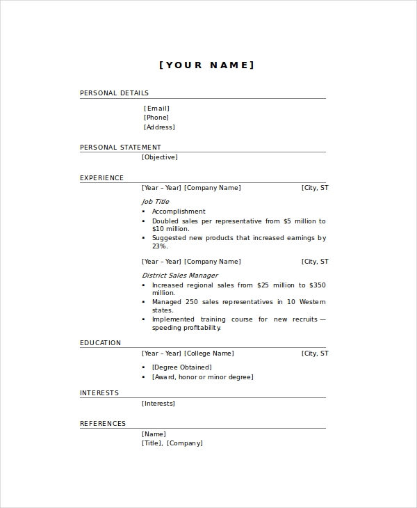 Elegenat Sales Manager Resume Format Elegenat Sales Manager Resume Format