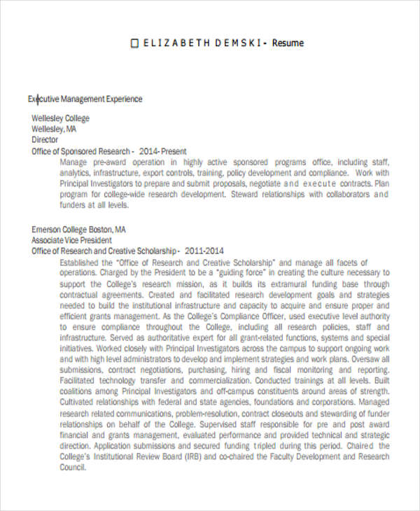 Executive Resume1 Executive Resume1
