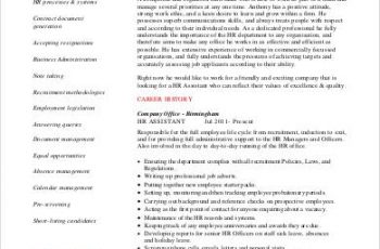 HR Assistant Resume