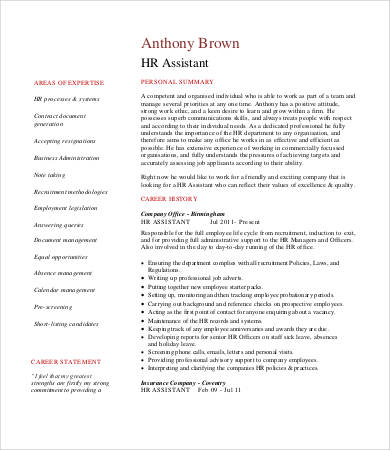 HR Assistant Resume HR Assistant Resume