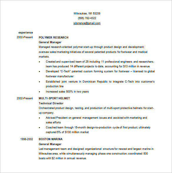 Hardvard Business Resume in MS Word Hardvard Business Resume in MS Word