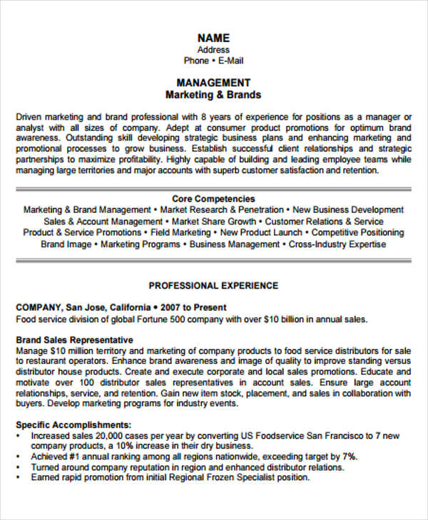 Marketing Resume Marketing Resume