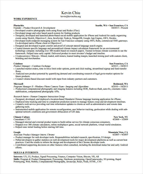 Product Line Manager Resume Product Line Manager Resume