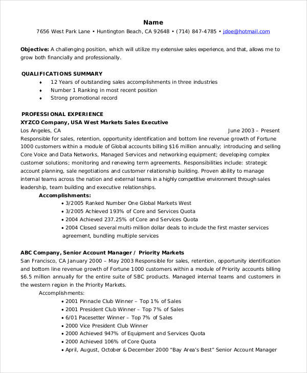 Senior Accounts Manager Resume Senior Accounts Manager Resume
