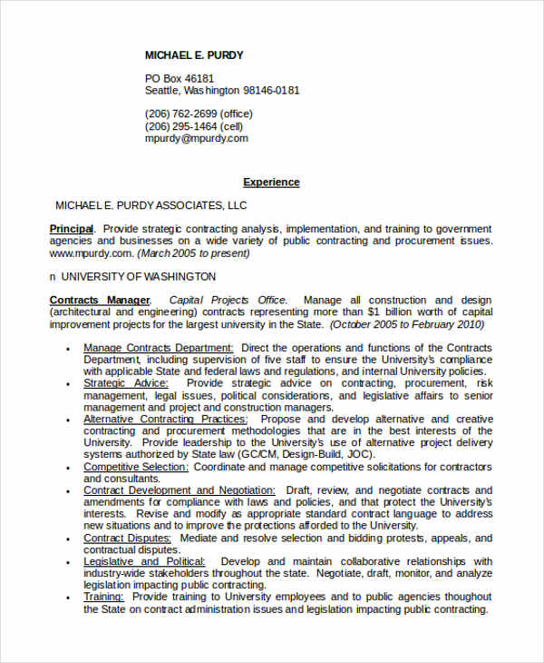 Senior Contract Manager Resume1 Senior Contract Manager Resume1