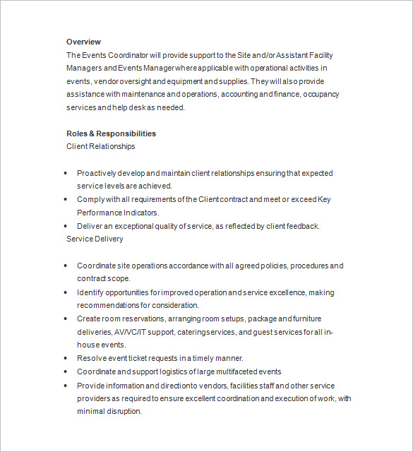 Special Events Planner Resume Special Events Planner Resume