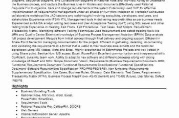 agile business analyst resumes