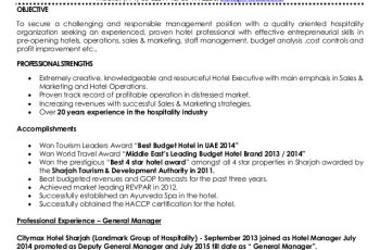 ashfaq sheikh resume general manager