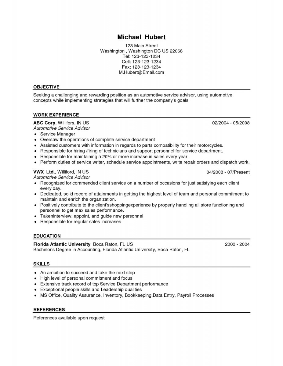 automotive service manager resume automotive service manager resume