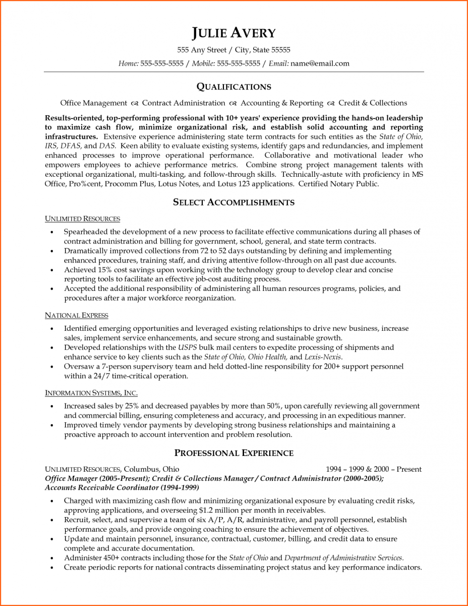 contract manager resume contract manager resume