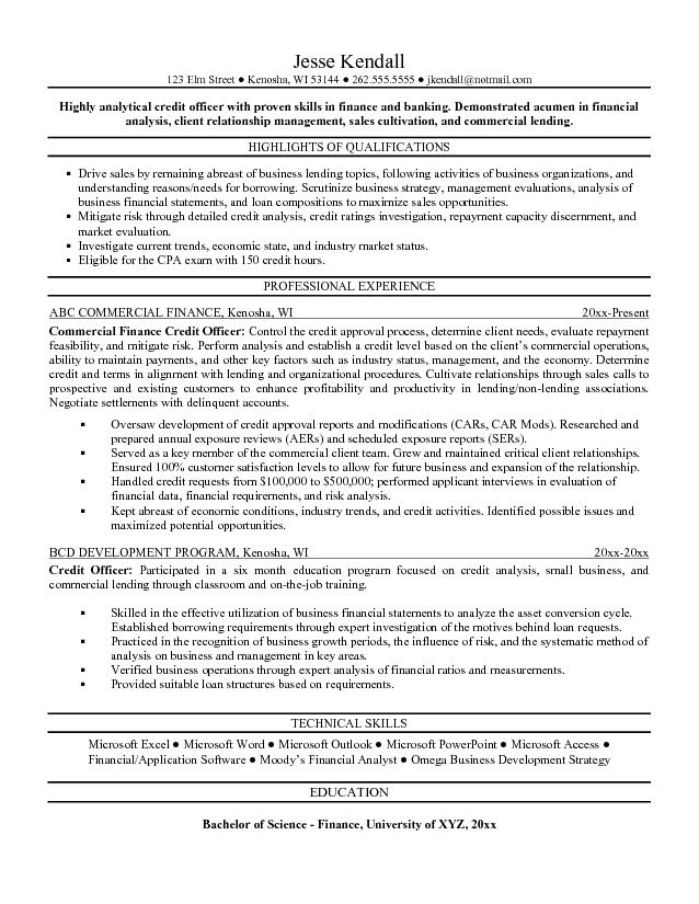credit manager resume templates credit manager resume templates