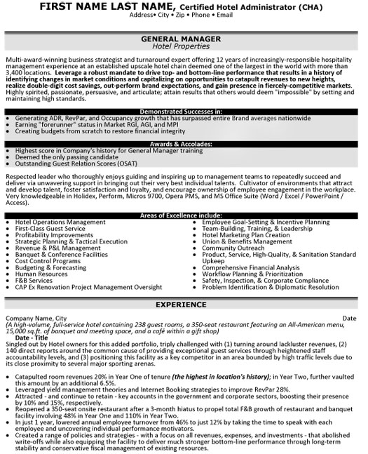 general manager hotel properties resume sample general manager hotel properties resume sample