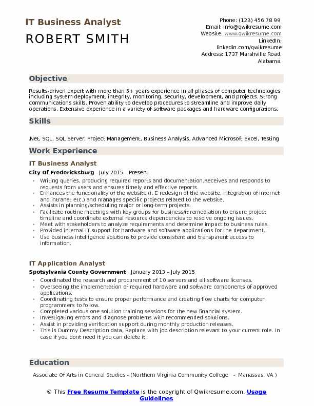 it business analyst it business analyst
