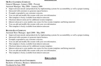 management skills resume simple management