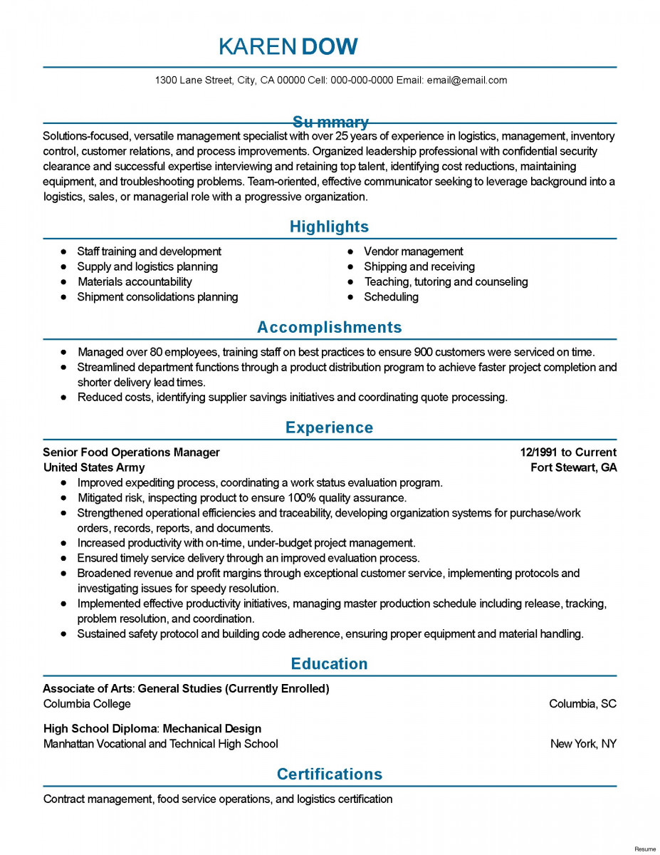 plant manager resume for a job plant manager resume for a job