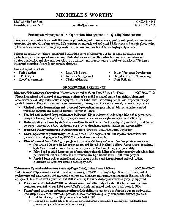 quality manager resume sample quality manager resume sample