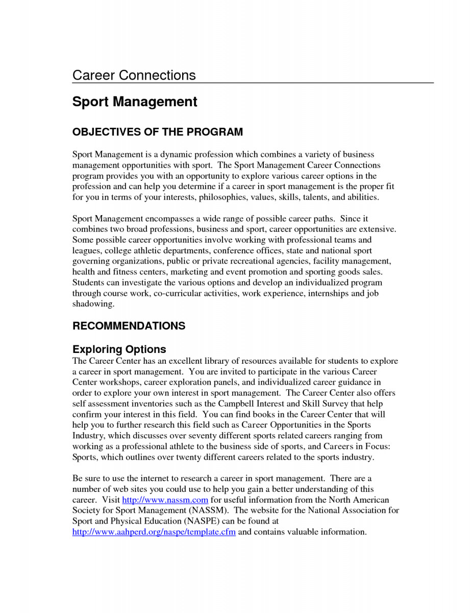 resume resume objectives for managers sports resume resume objectives for managers sports