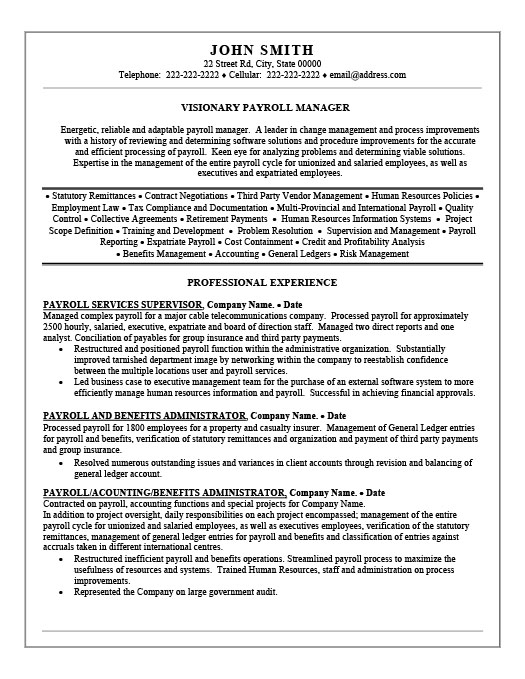 sample payroll manager resume objective sample payroll manager resume objective