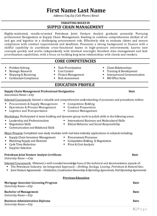 student supply chain management resume sample student supply chain management resume sample
