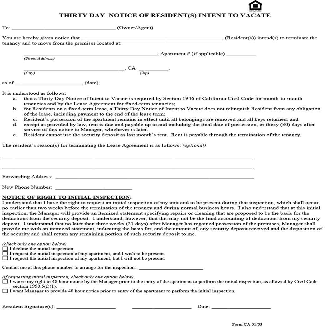 30 Day Notice of Resident 1 30 Day Notice of Resident 1