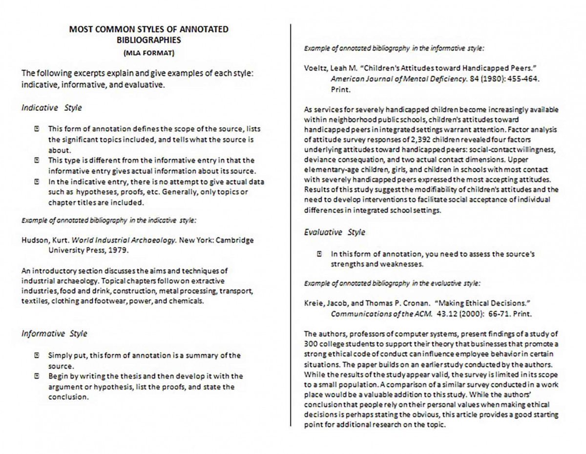 Annotated Bibliography MLA Format templates 2 Annotated Bibliography MLA Format templates 2