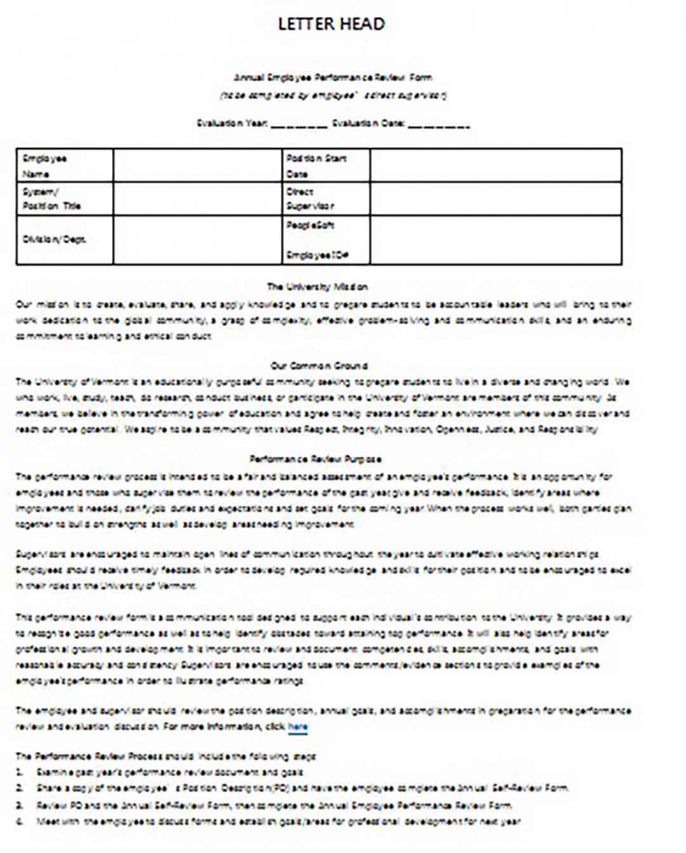 Annual Employee Review templates Annual Employee Review templates