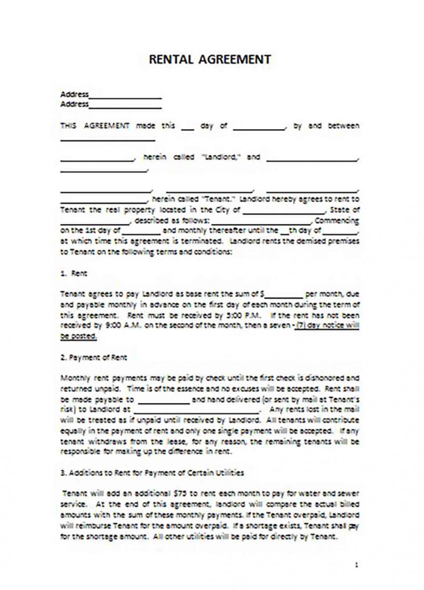 Apartment Basic Rental Agreement templates 1 Apartment Basic Rental Agreement templates 1