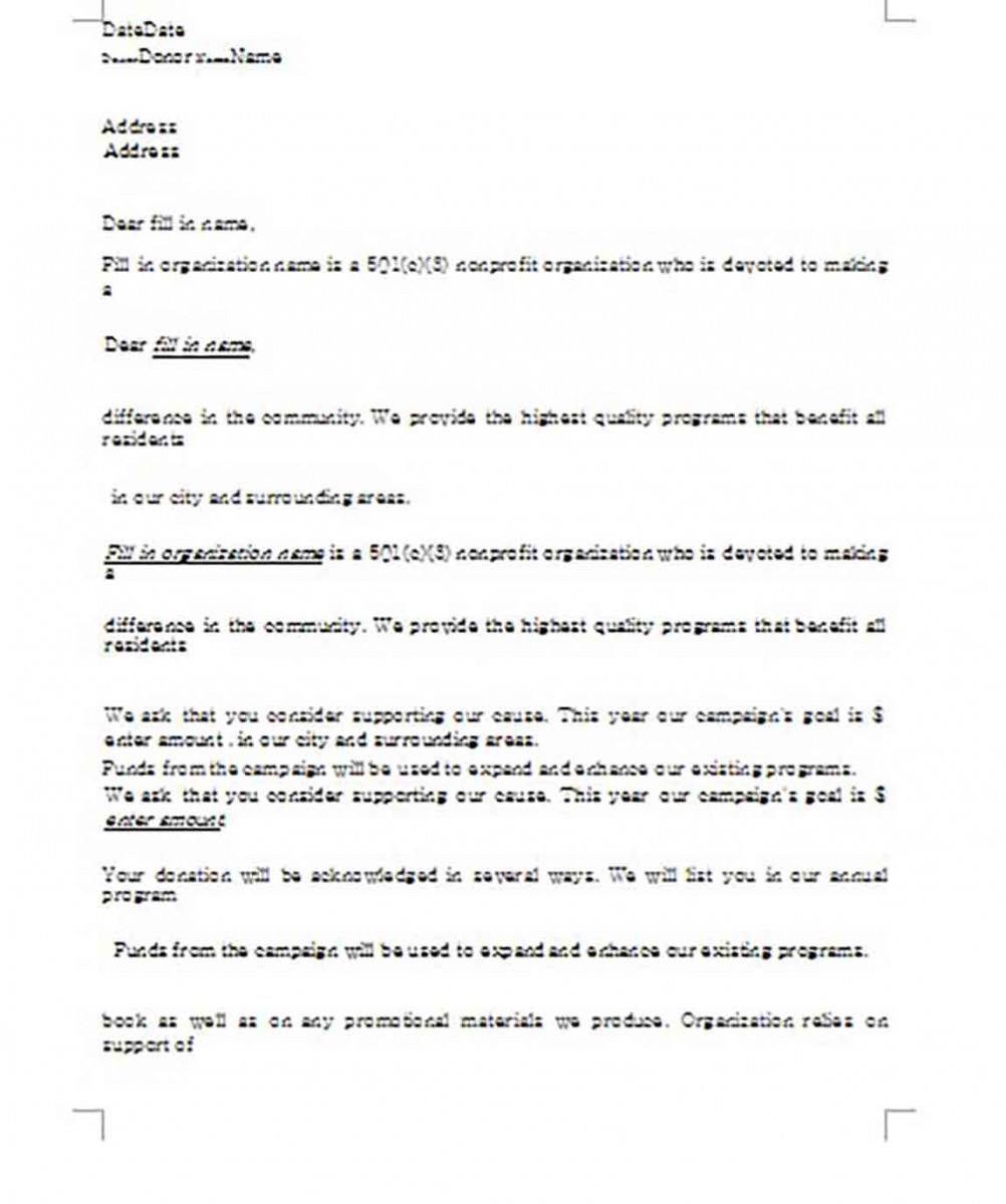 Basic Donation Letter templates Editable Format Basic Donation Letter templates Editable Format