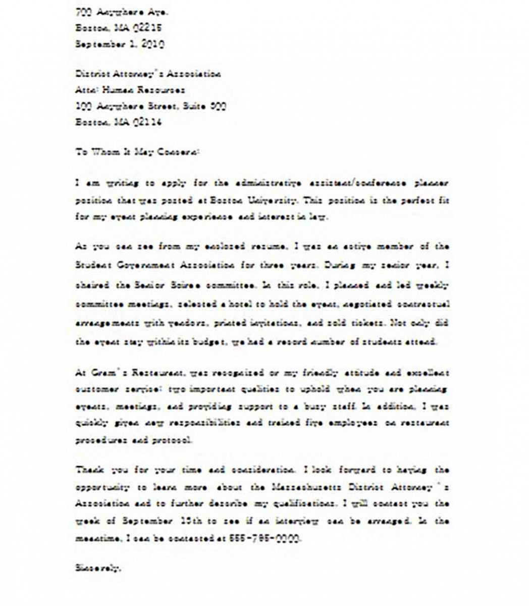 Basic Legal Administrative Assistant Cover Letter Basic Legal Administrative Assistant Cover Letter