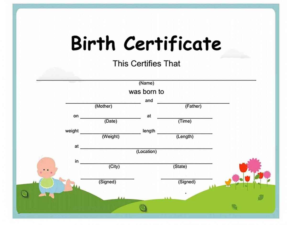 Beautiful Birth Certificate Cartoon templates Beautiful Birth Certificate Cartoon templates