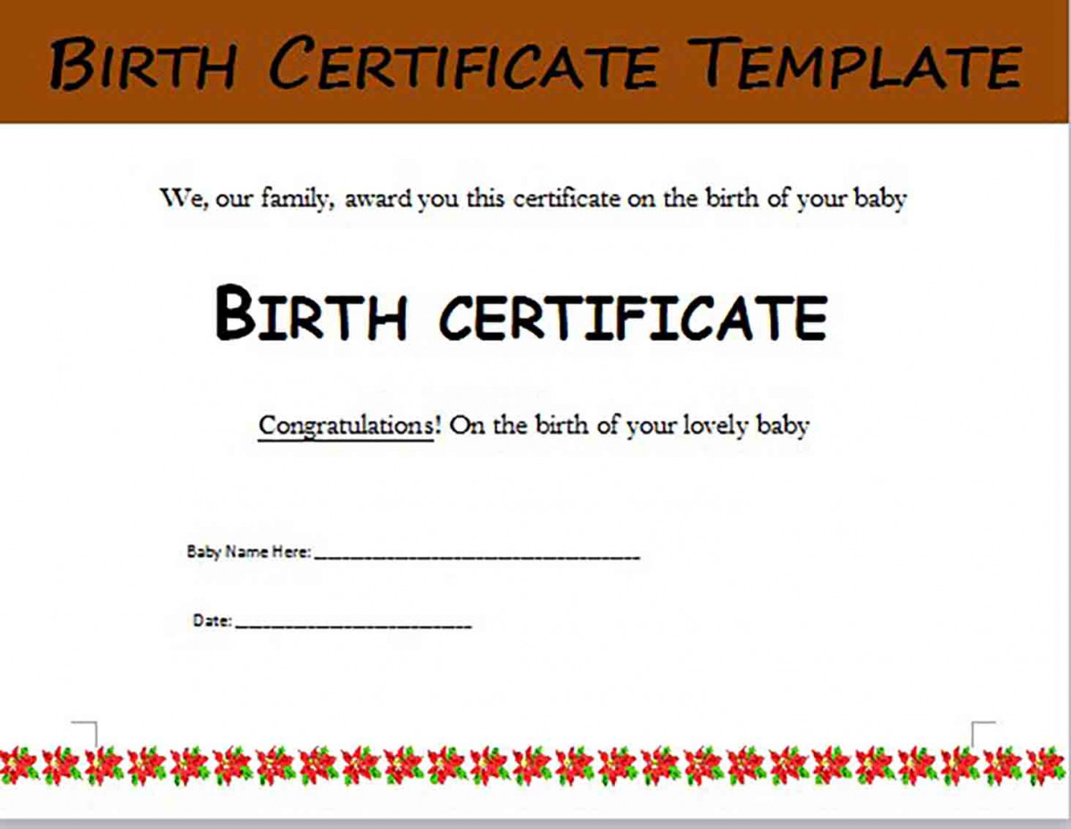 Birth Certificate templates Editable Word Doc Birth Certificate templates Editable Word Doc