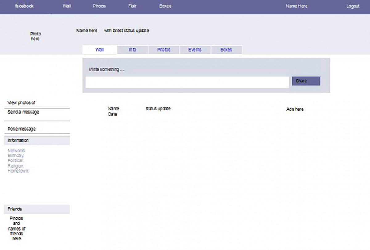 Blank Facebook Layout Blank Facebook Layout