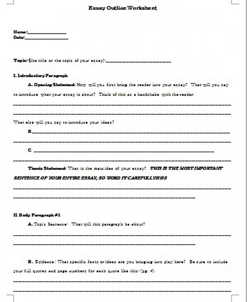 Blank Informative Essay Outline templates Sample Blank Informative Essay Outline templates Sample