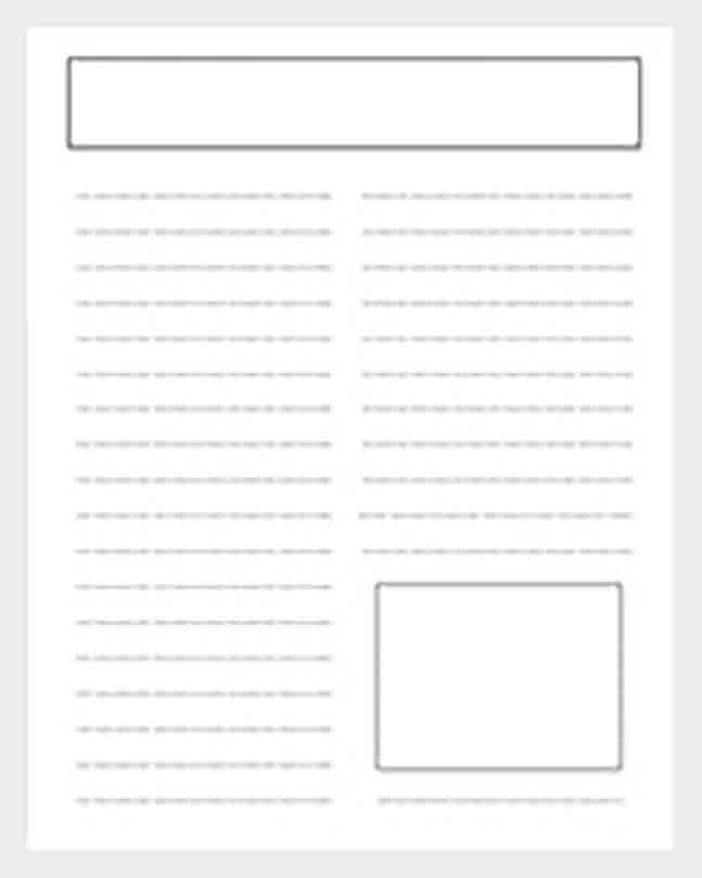 Blank Newspaper Word templates Blank Newspaper Word templates
