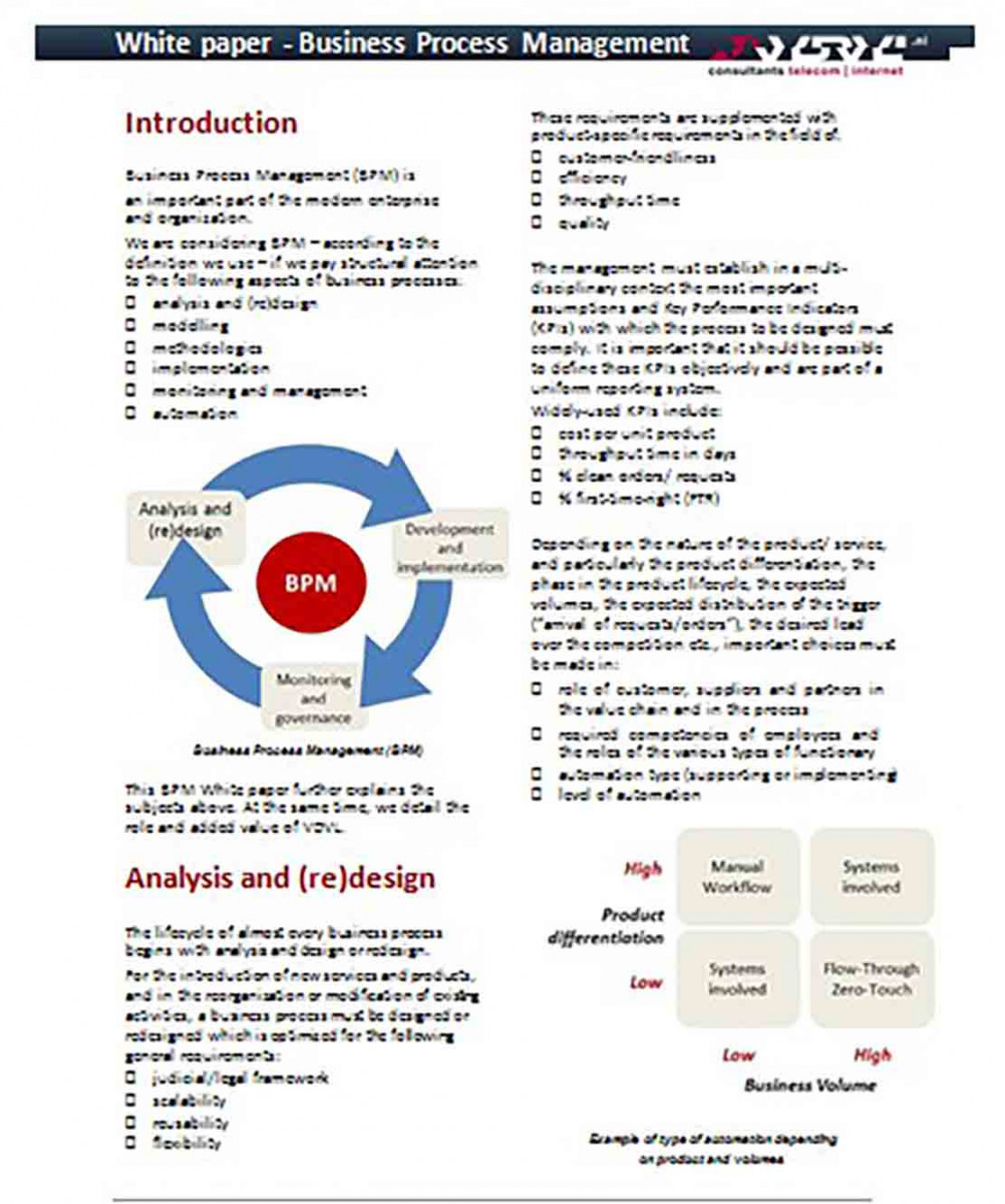 Business Process Management White Paper Business Process Management White Paper