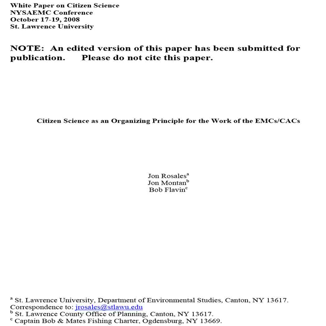 Citizen Science White Paper 1 Citizen Science White Paper 1