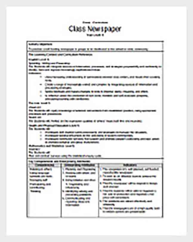Class Newspaper Example templates Class Newspaper Example templates