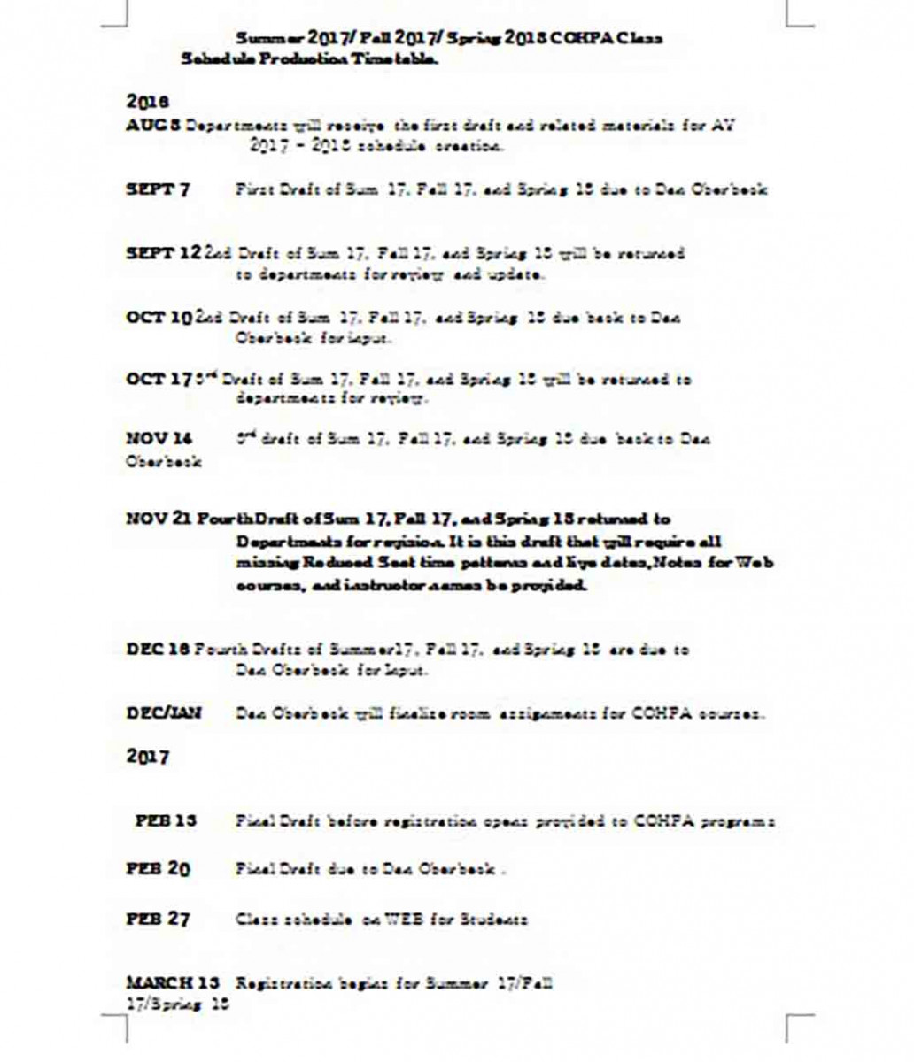 College Class Exam Schedule College Class Exam Schedule