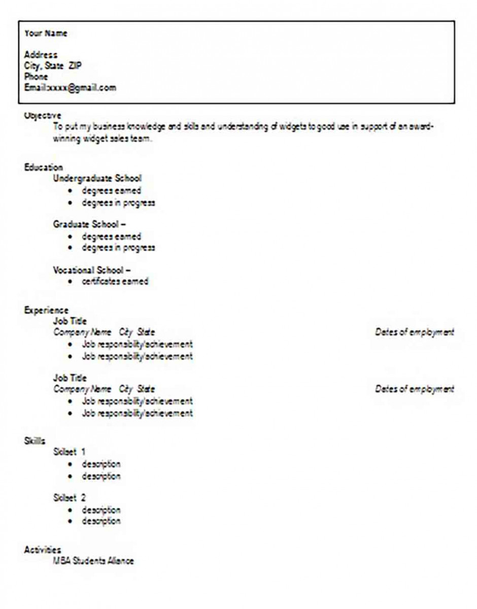 College Student Resume College Student Resume