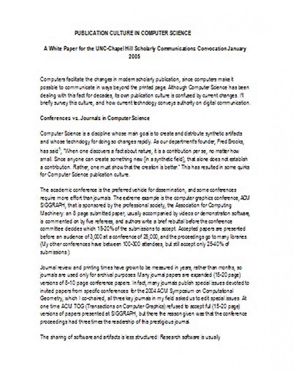 Computer Science White Paper Computer Science White Paper