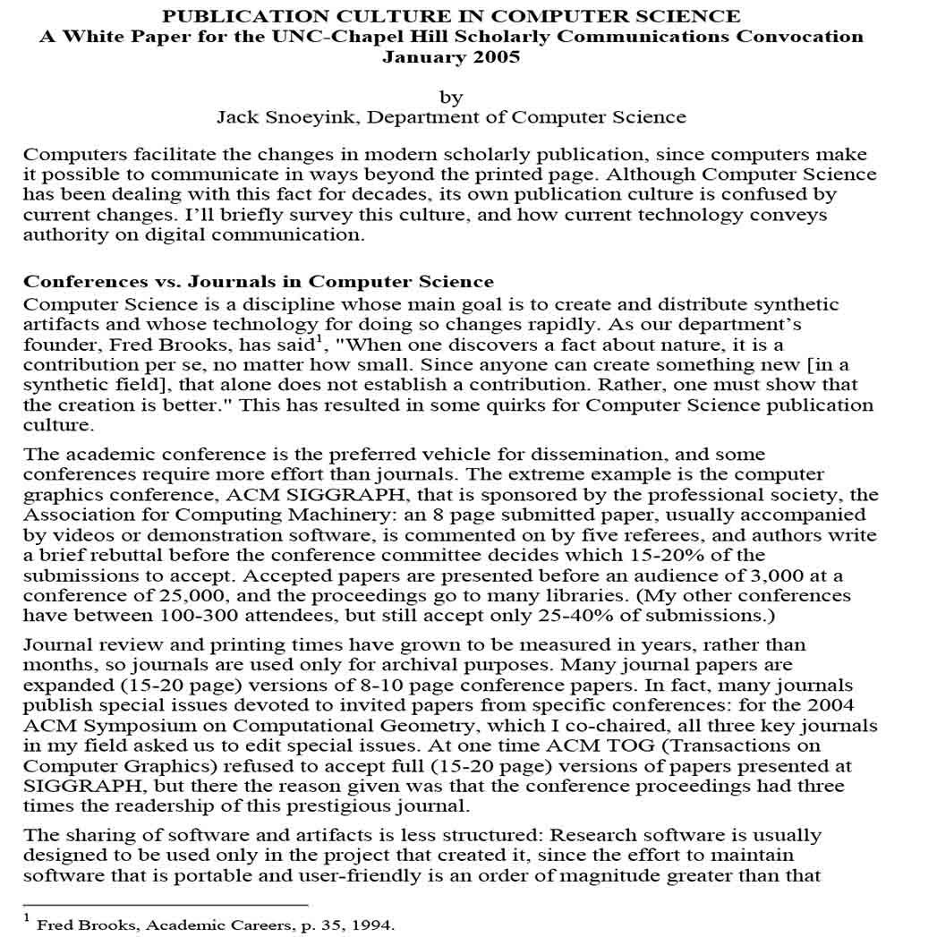 Computer Science White Paper 1 Computer Science White Paper 1