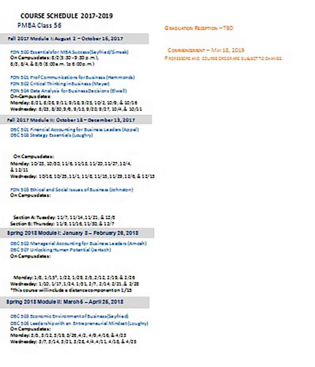Course Class Schedule Course Class Schedule