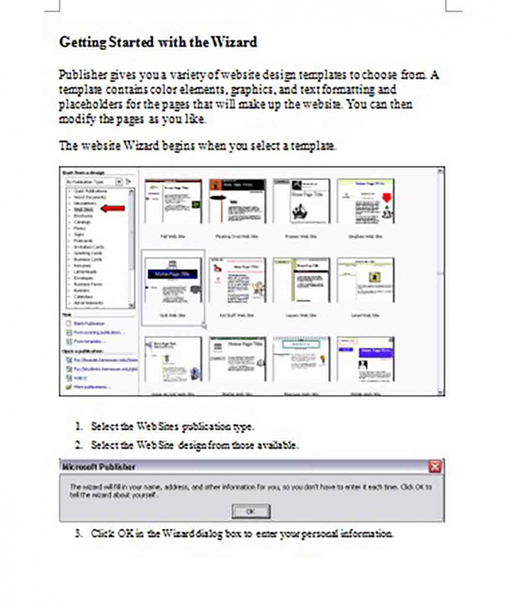 Creating a Web Site with Publisher Creating a Web Site with Publisher