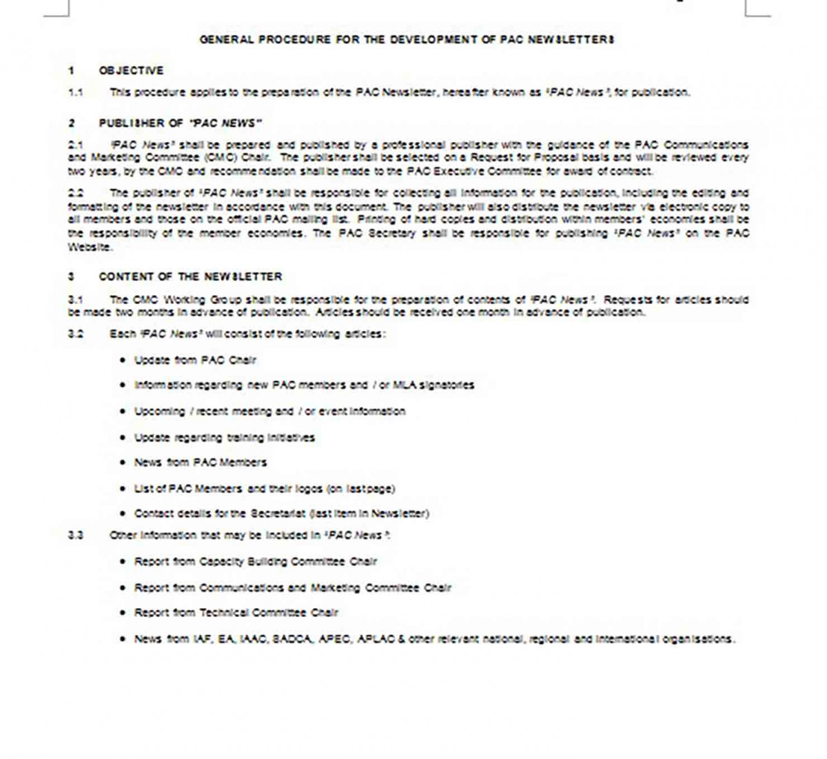 DEVELOPMENT OF NEWSLETTERS DEVELOPMENT OF NEWSLETTERS