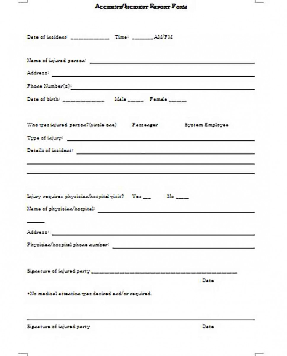 Employee Incident Report templates Employee Incident Report templates