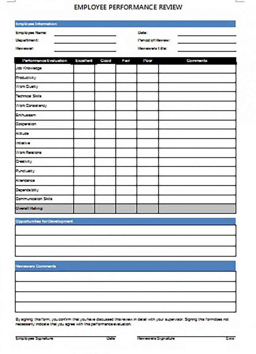 Employee Performance Review templates Employee Performance Review templates