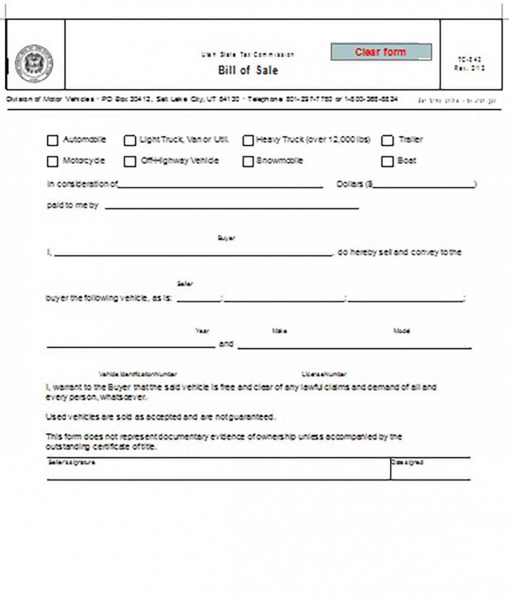 Generic Automobile Bill Of Sale. Generic Automobile Bill Of Sale.