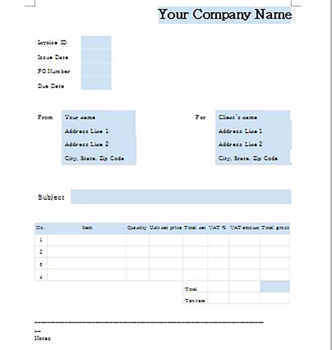 Google Business Invoice templates Google Business Invoice templates