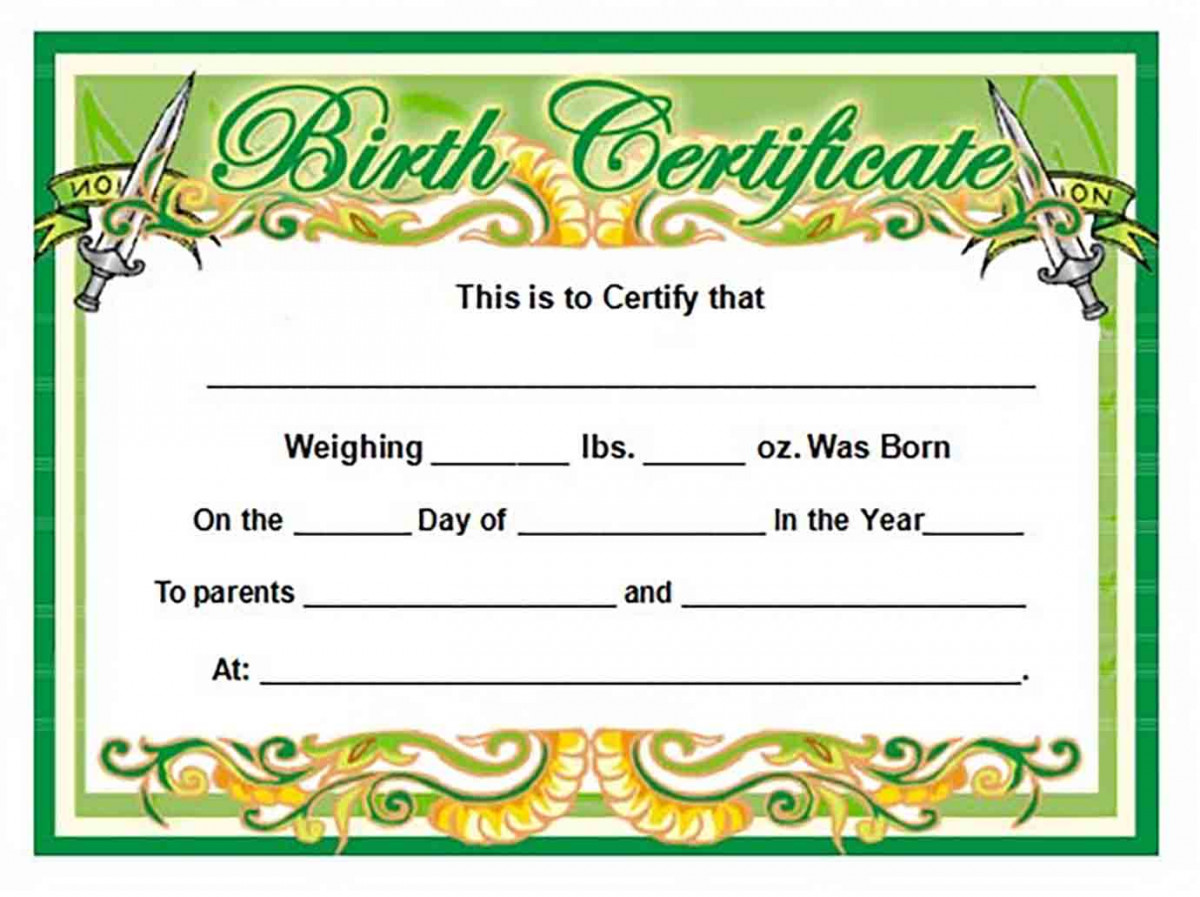 Green Baby Birth Certificate templates Green Baby Birth Certificate templates